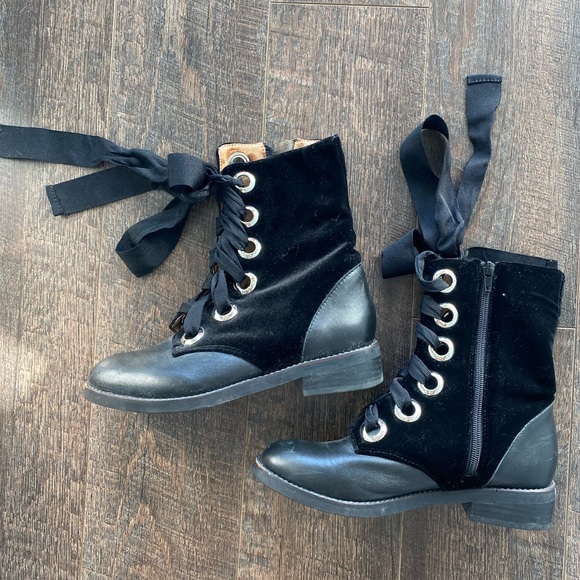 Jeffrey Campbell Velvet Boots - Picture 2 of 6